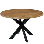 Mangoholz Esstisch Paris rund mit Spider-Gestell