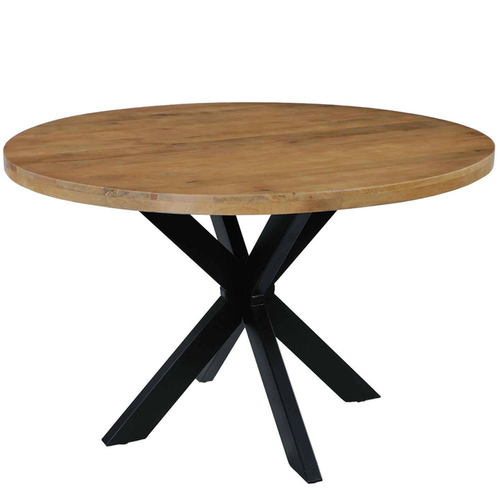 Mangoholz Esstisch Paris rund mit Spider-Gestell