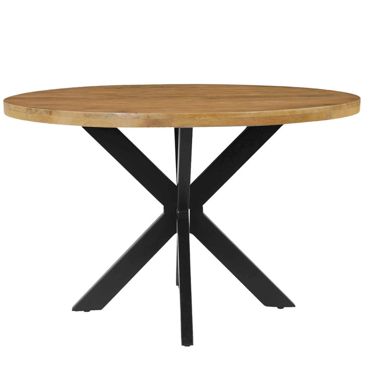 Mangoholz Esstisch Paris rund mit Spider-Gestell