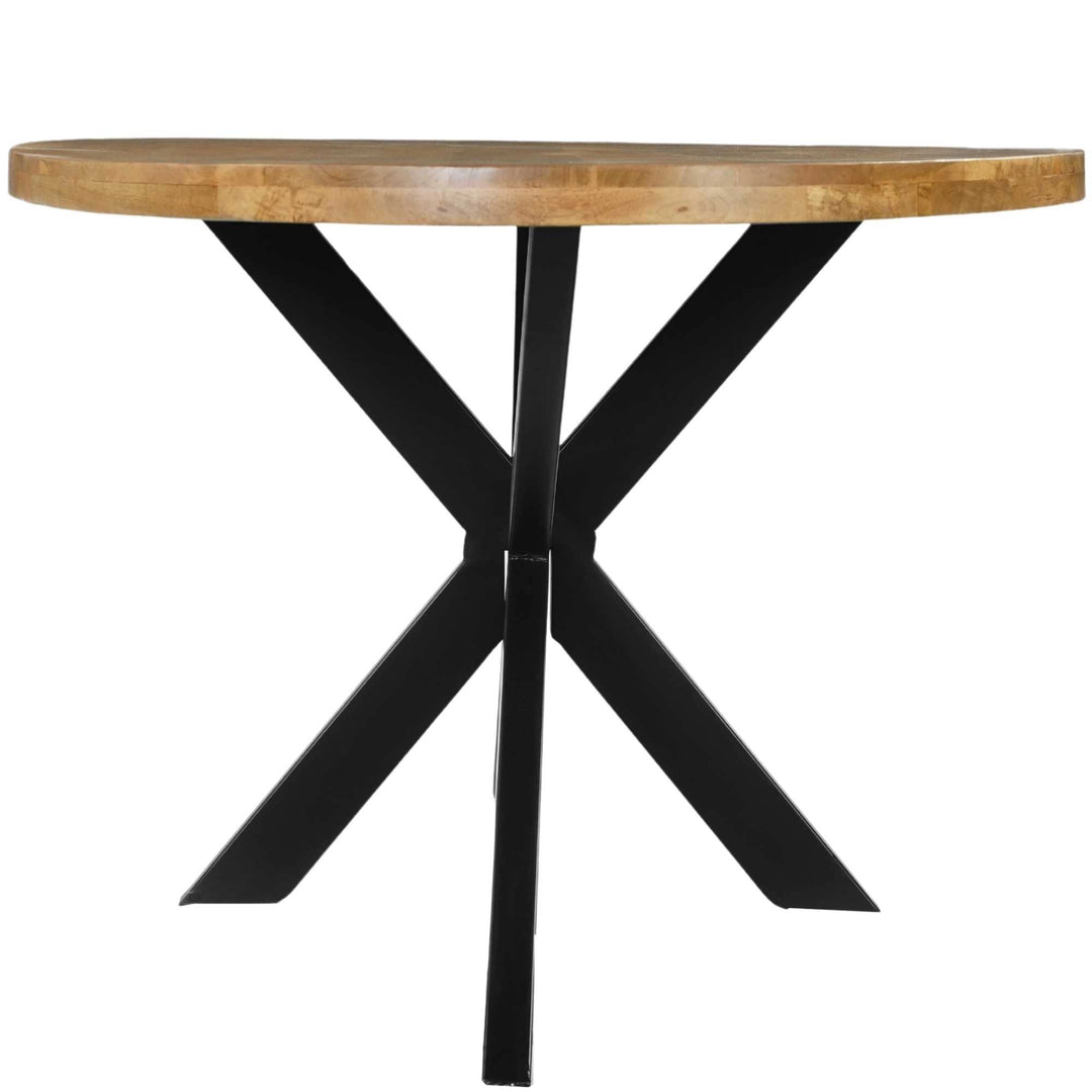Mangoholz Esstisch Venedig oval mit Spider-Gestell