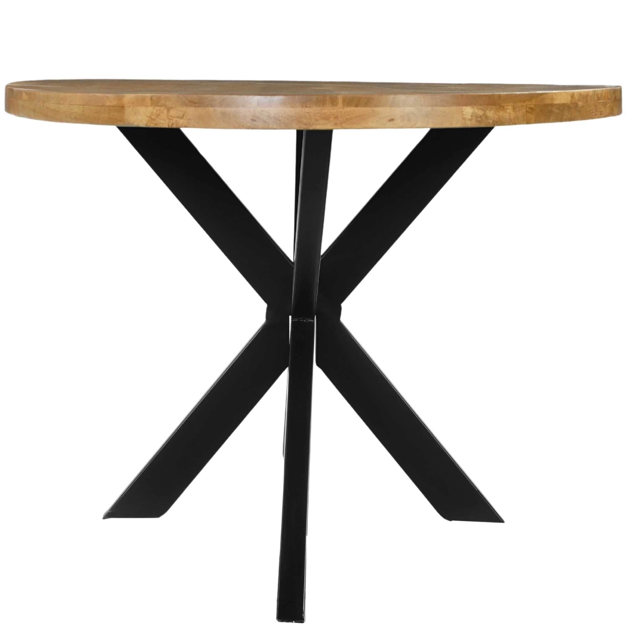 Mangoholz Esstisch Venedig oval mit Spider-Gestell
