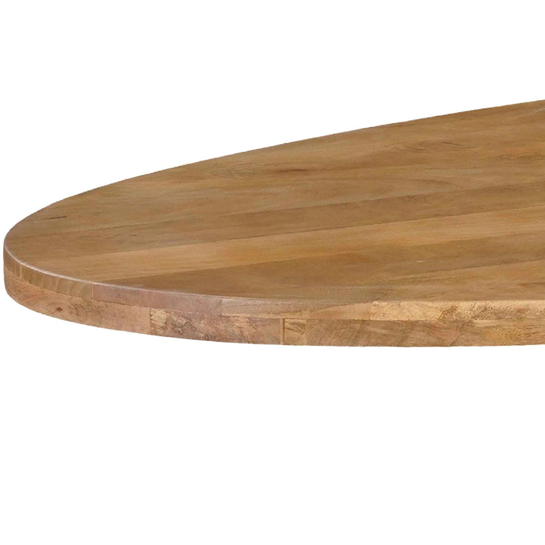 Mangoholz Esstisch Venedig oval mit Spider-Gestell