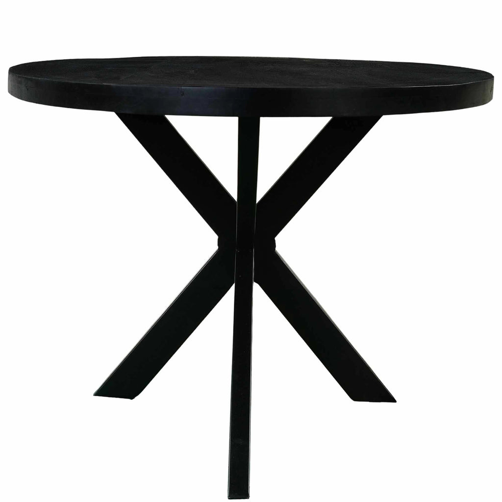 Mangoholz Esstisch Sydney oval mit Spider-Gestell