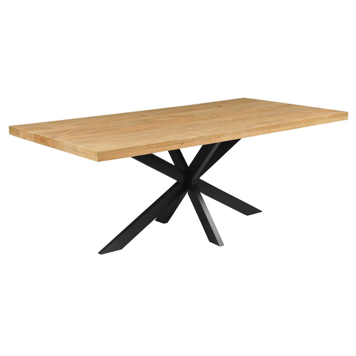 Mangoholz Esstisch Rom rechteckig mit Spider-Gestell