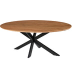 Mangoholz Esstisch Lissabon oval mit Spider-Gestell