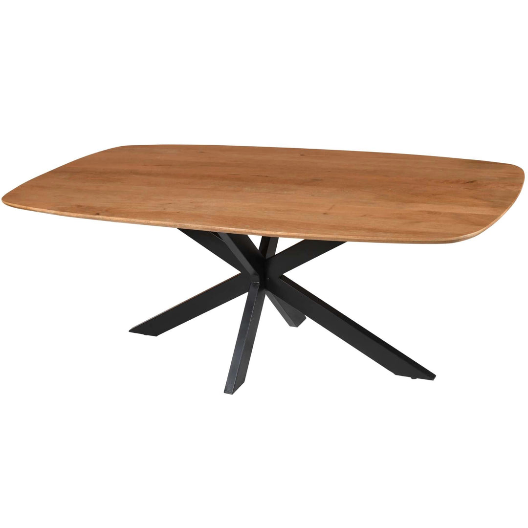 Mangoholz Esstisch Monaco dänisch oval mit Spider-Gestell