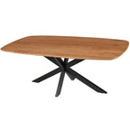 Mangoholz Esstisch Monaco dänisch oval mit Spider-Gestell