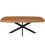 Mangoholz Esstisch Monaco dänisch oval mit Spider-Gestell
