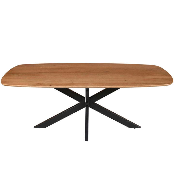 Mangoholz Esstisch Monaco dänisch oval mit Spider-Gestell