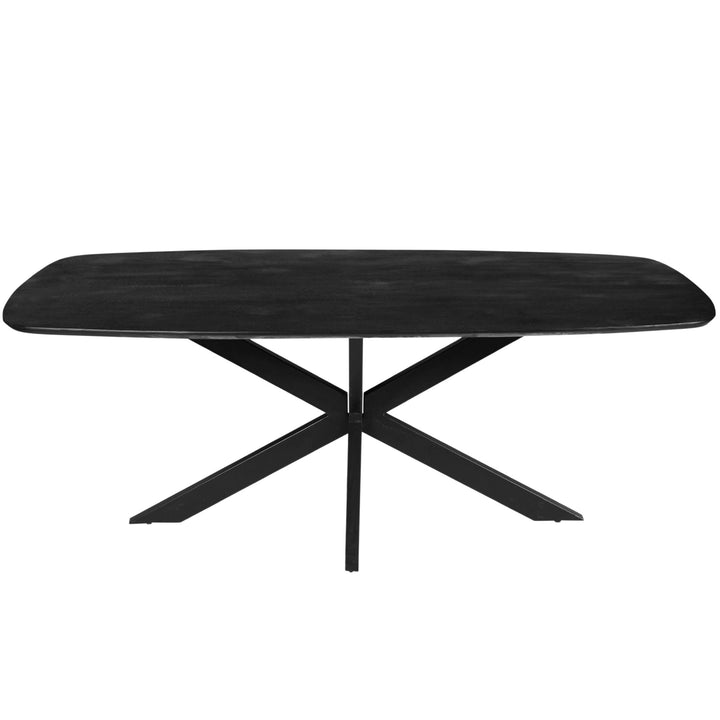 Mangoholz Esstisch Luxemburg dänisch oval mit Spider-Gestell