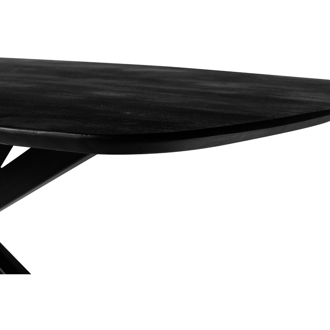 Mangoholz Esstisch Luxemburg dänisch oval mit Spider-Gestell