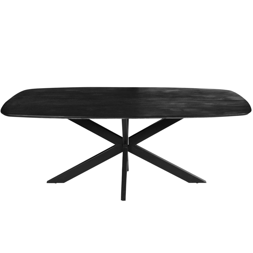 Mangoholz Esstisch Luxemburg dänisch oval mit Spider-Gestell