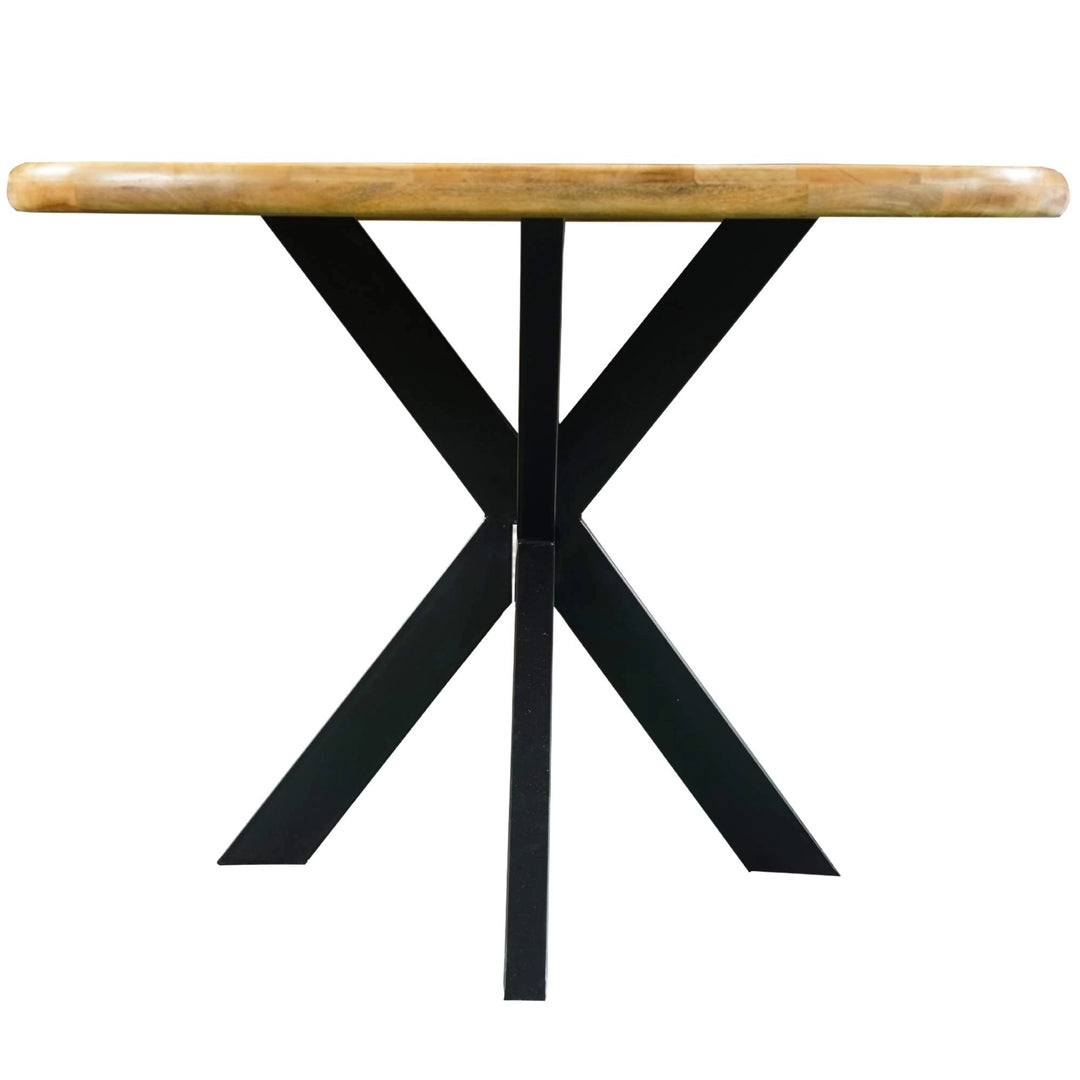Mangoholz Esstisch Wien dänisch oval mit Spider-Gestell