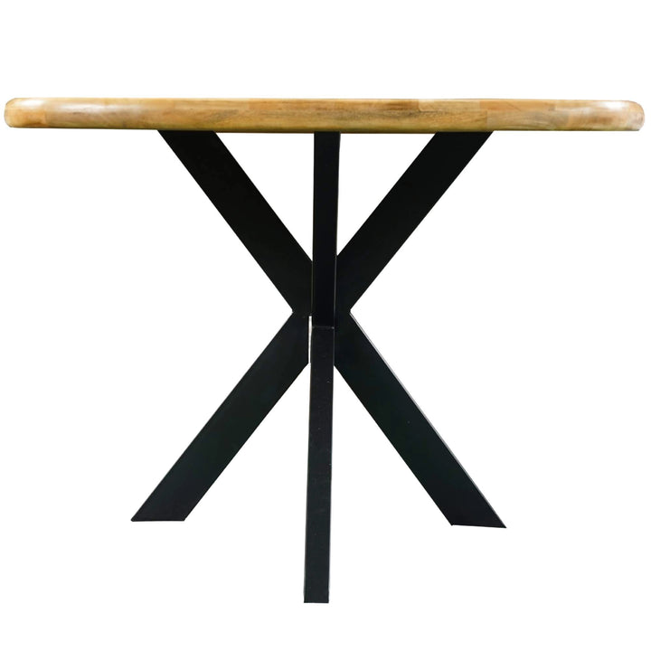 Mangoholz Esstisch Wien dänisch oval mit Spider-Gestell