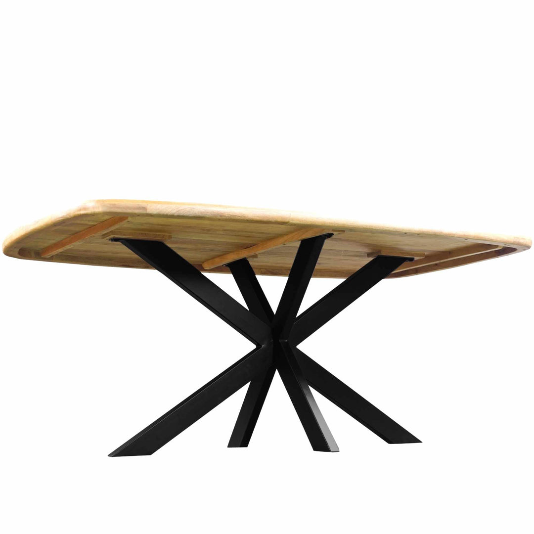 Mangoholz Esstisch Wien dänisch oval mit Spider-Gestell