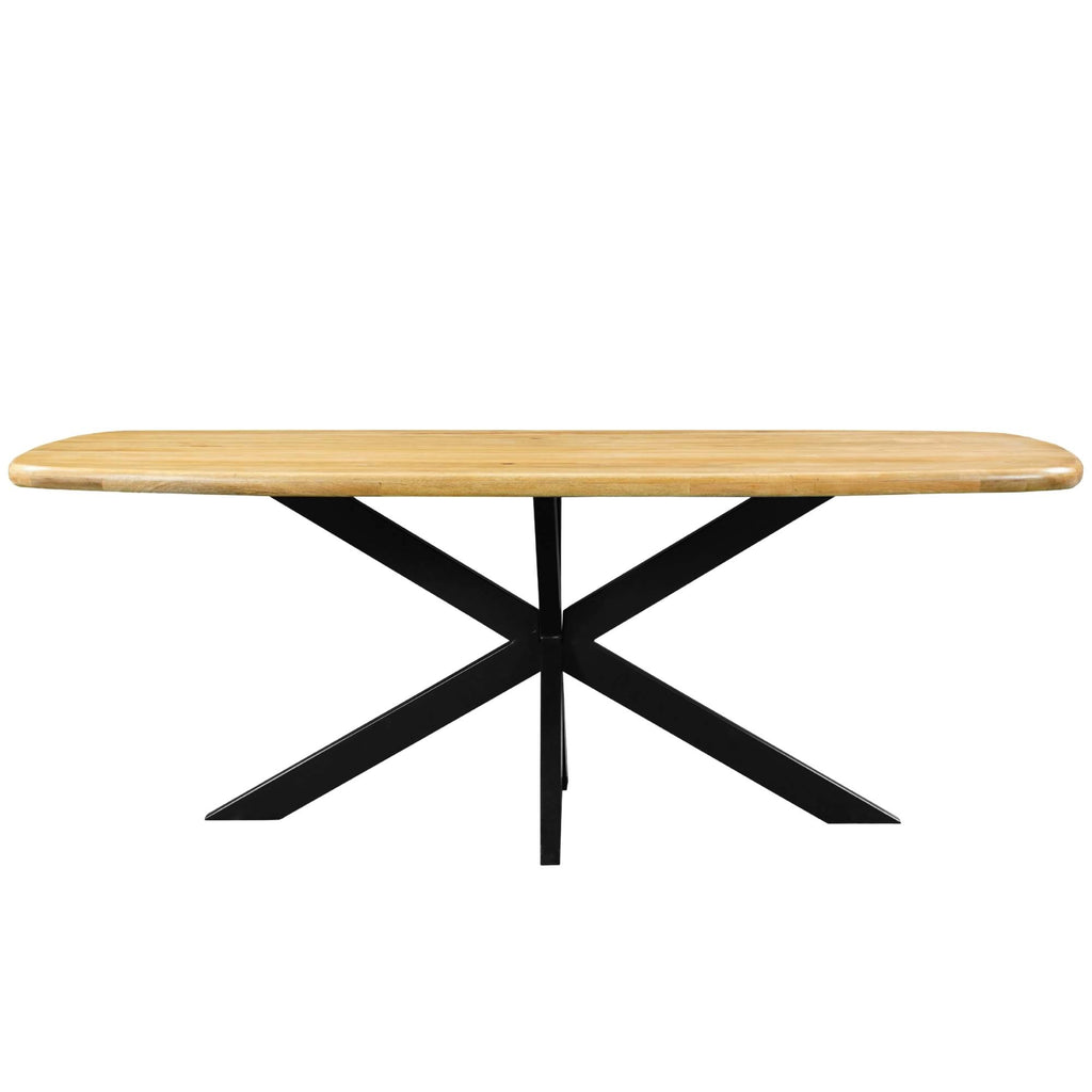 Mangoholz Esstisch Wien dänisch oval mit Spider-Gestell