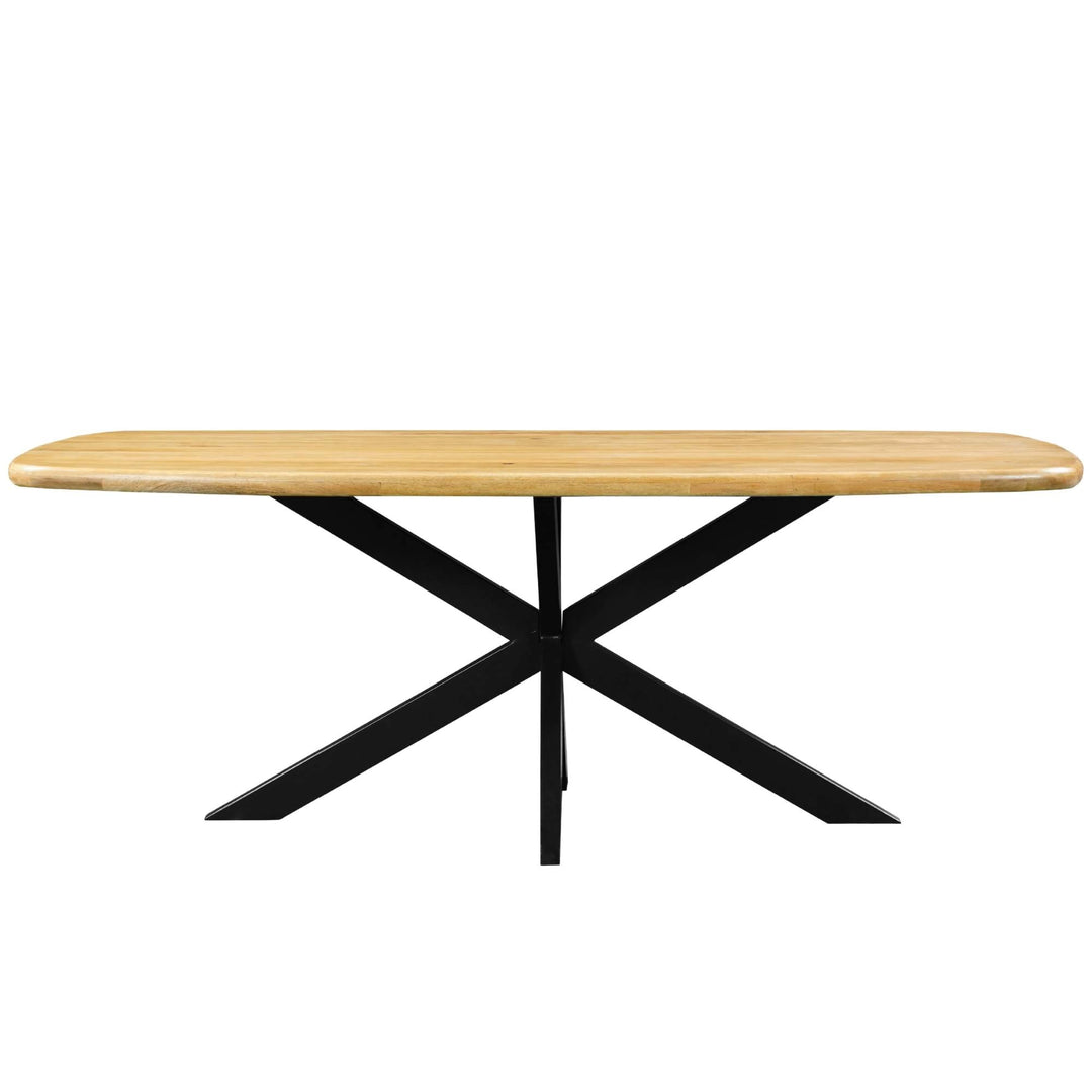 Mangoholz Esstisch Wien dänisch oval mit Spider-Gestell